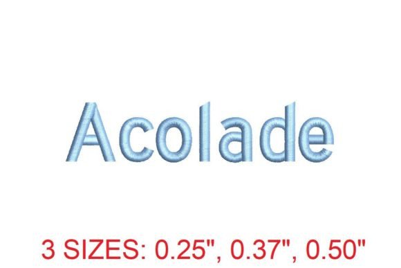 Acolade Embroidery Font: Crafting Brand Identity with Needle and Thread