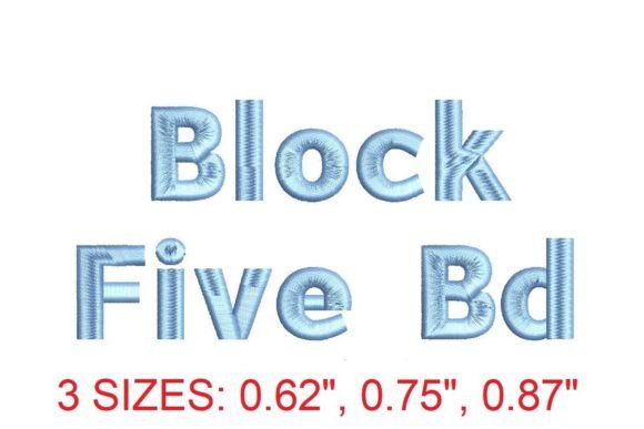 Block Five Bold Embroidery Font: A Modern Typeface for Impact
