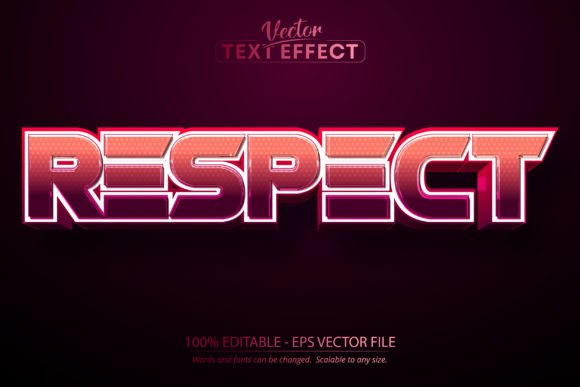 Editable Text Effect: Pink Color Respect Style