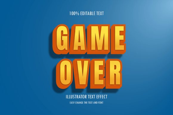 Game Over Editable Text Effect: Bold Impact for Any Project