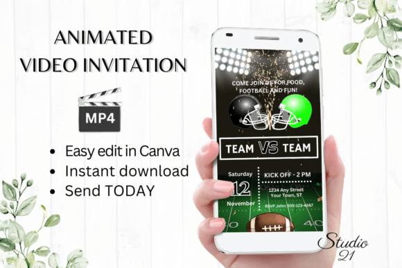 Host the Ultimate Game Day Party with a Digital Football Invitation