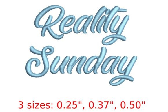 Reality Sunday Script: A Modern Vintage Embroidery Font