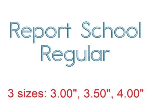 Report School RG: A Typeface for Timeless Embroidery