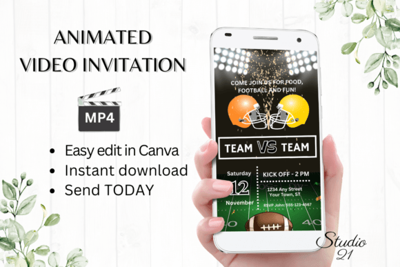 Score a Touchdown with Your Next Event Using This Digital Invite