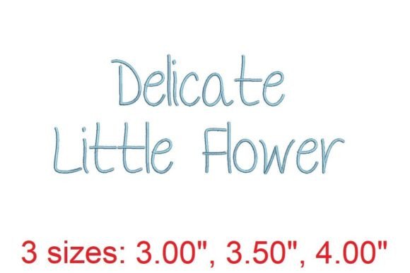 Stitching Elegance: The Delicate Little Flower Font for Embroidery